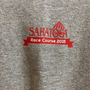 SARATOGA RACE COURSE 2015 ~ Gildan Heavy Cotton Long-Sleeve T-Shirt - Gray ~ XL
